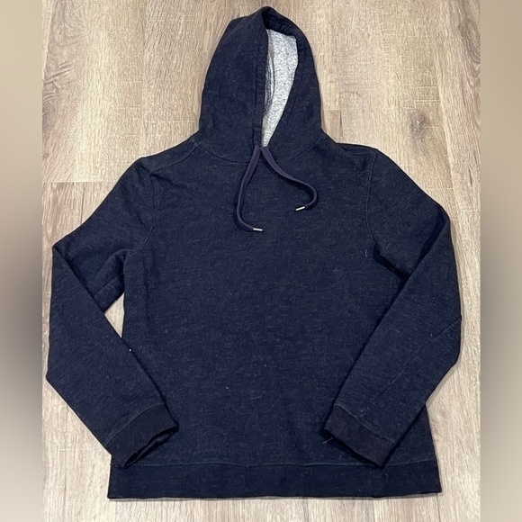 Men’s XS A.P.C. Wool Blend Navy Heathered Hooded Sweater Hoodie NYC EUC - Picture 2 of 6